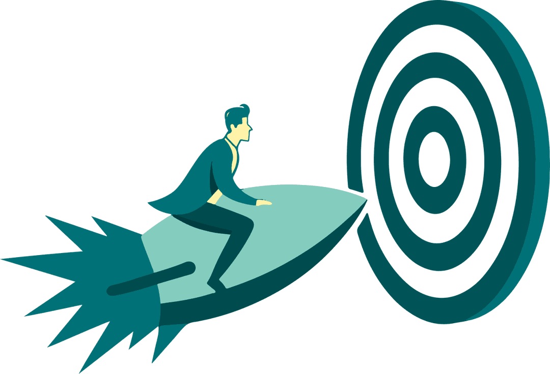 Rocket heading towards a target